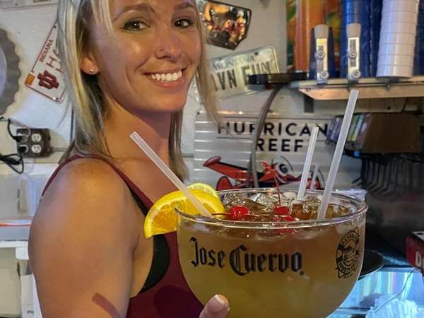Waitress with drinks
