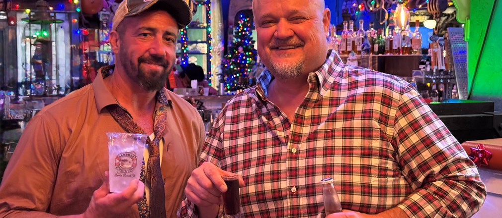 Mark Phelps & Drew Bunin at the company Christmas party