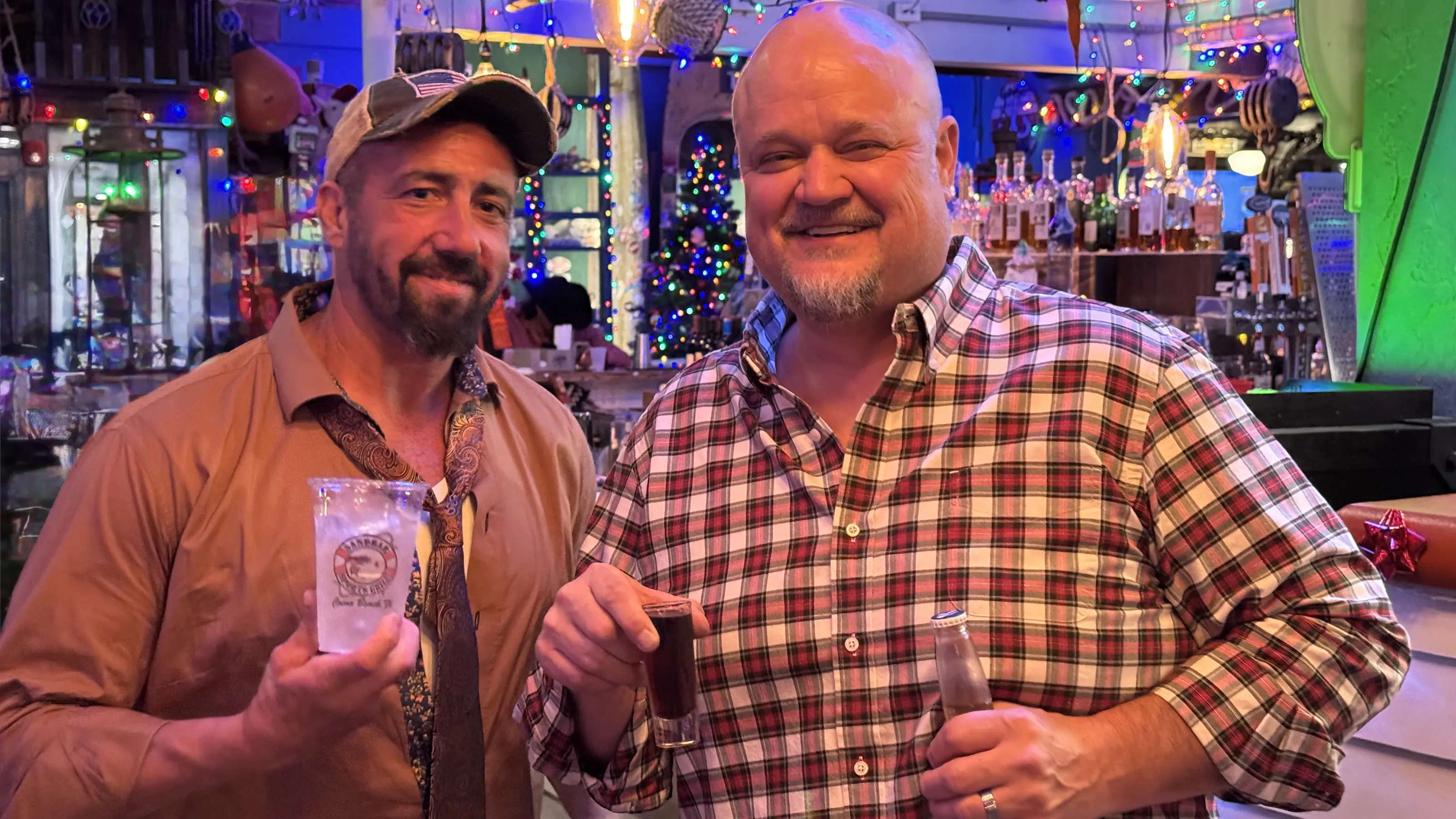 Mark Phelps & Drew Bunin at the company Christmas party