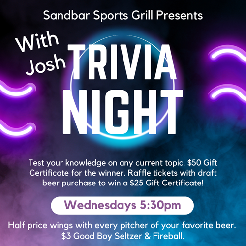 Trivia Wednesday at Sandbar