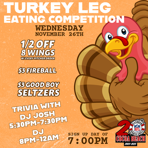 Turkey Leg contest at Sandbar